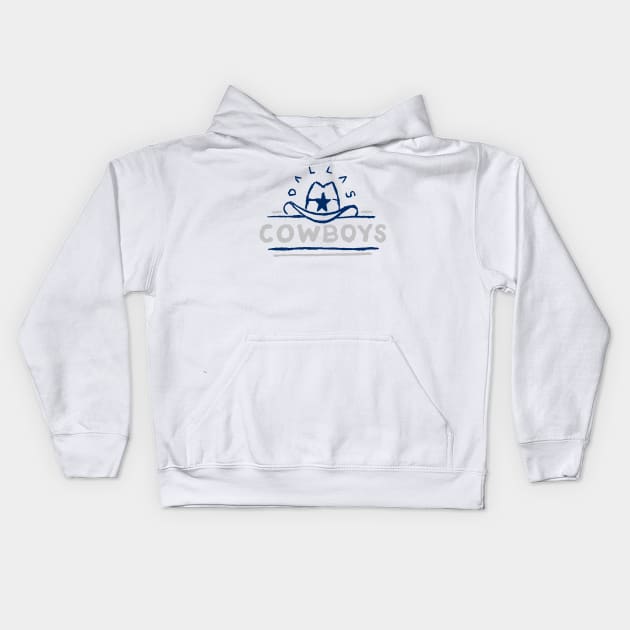 Dallas Cowbooooys 04 Kids Hoodie by Very Simple Graph